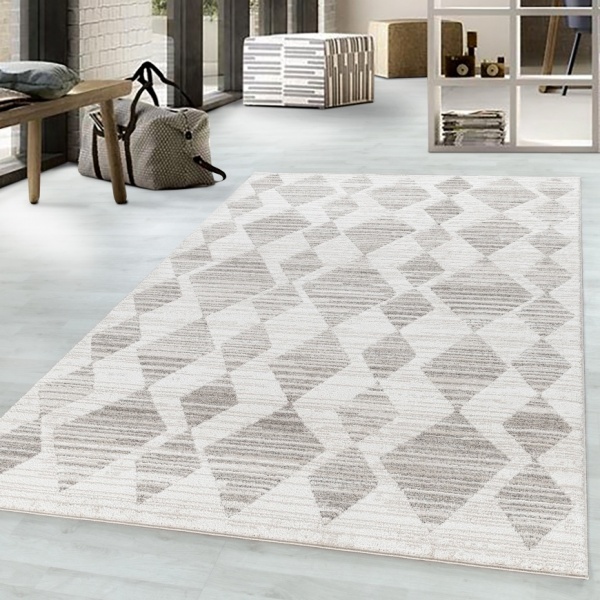 Living Room Moroccan Cream Area Rug I 80x150 cm Berber Runner Rug